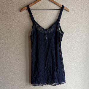 NWOT B. Tempt’d Navy Blue Lace Lingerie Tank